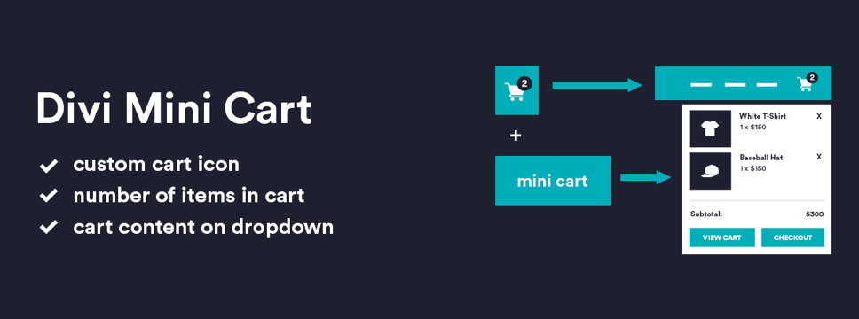 Divi Menu Cart Plugin for WordPress