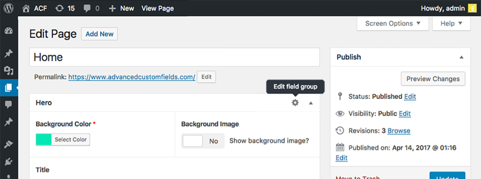 Advanced Custom Fields PRO