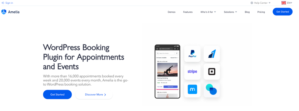 Amelia Booking Plugin for WordPress